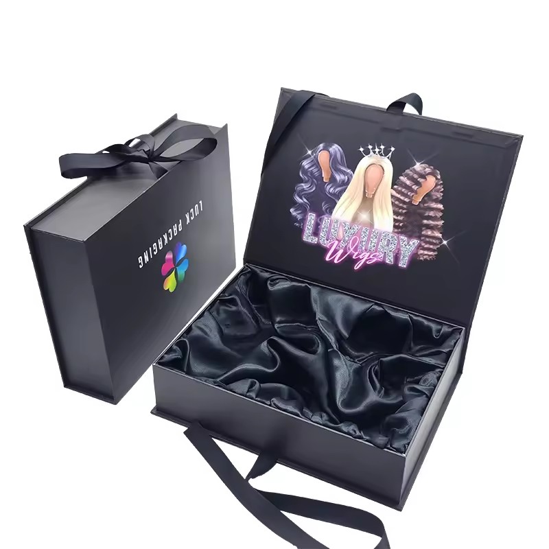 luxury wig boxes custom logo packaging